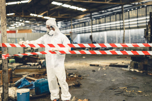 Professional Sewage Cleanup technician working in Perryville, MO